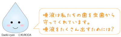 唾液をたくさんだすためには？